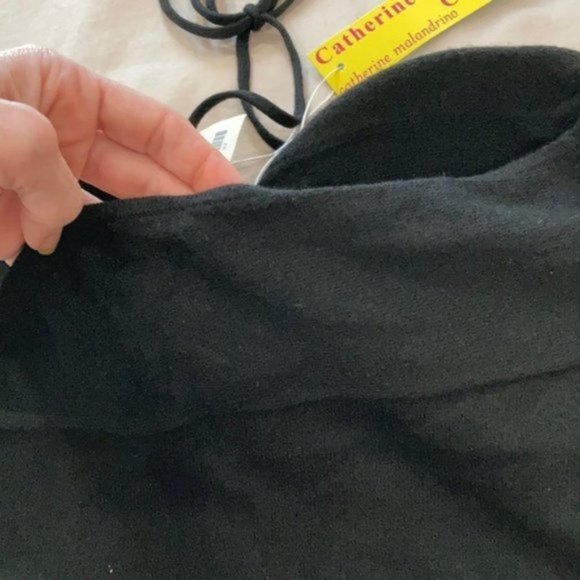 Catherine Malandrino Black Paded Halter Top  Medium - Picture 3 of 5